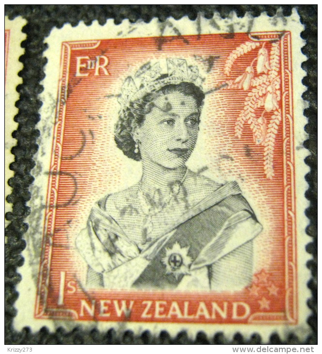 New Zealand 1954 Queen Elizabeth II 1s - Used - Unused Stamps