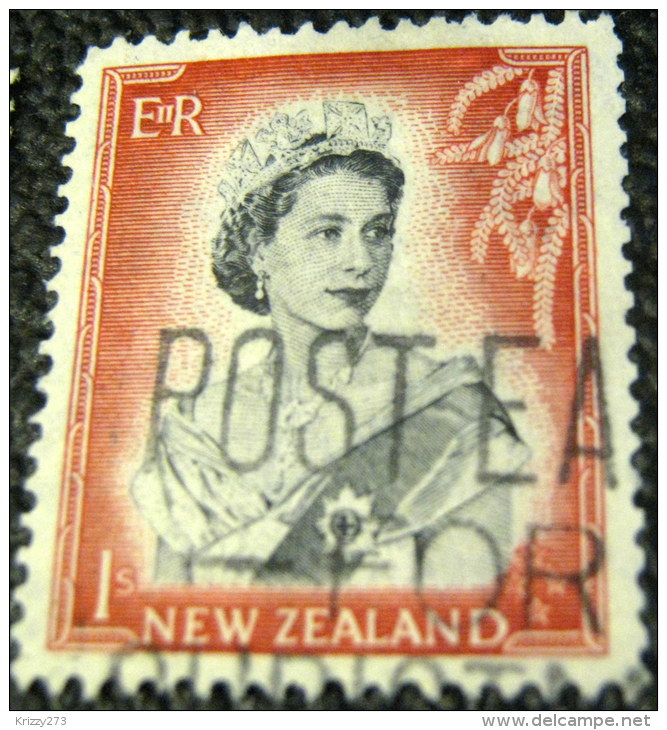 New Zealand 1954 Queen Elizabeth II 1s - Used - Neufs