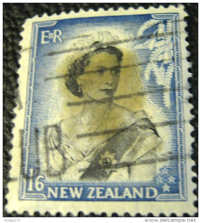 New Zealand 1954 Queen Elizabeth II 1s6d - Used - Neufs