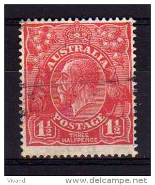 Australia - 1926 - 1&frac12;d Definitive (Perf 14, Multiple Crown &amp; A Watermark) - Used - Oblitérés