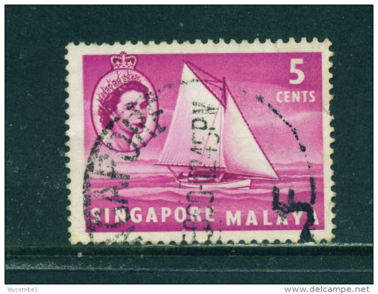 SINGAPORE  -  1955+  Queen Elizabeth II Definitives  5c  Used As Scan - Singapour (...-1959)