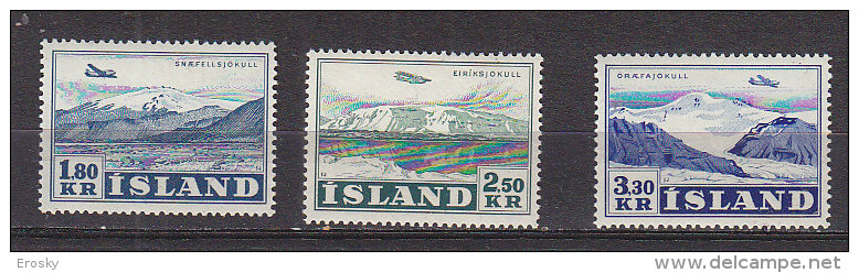 Q1355 - ISLANDE ICELAND AERIENNE Yv N°27/29 ** - Poste Aérienne