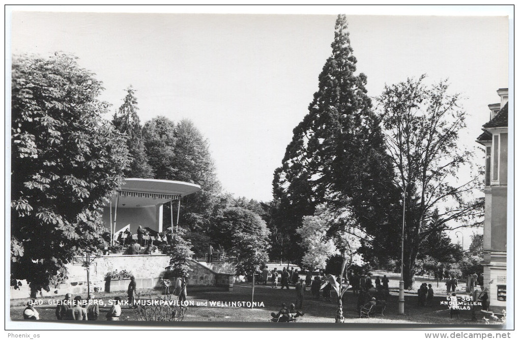 Austria, BAD GLEICHENBERG, Musikpavillon Und Wellingtonia, 1957. - Bad Gleichenberg