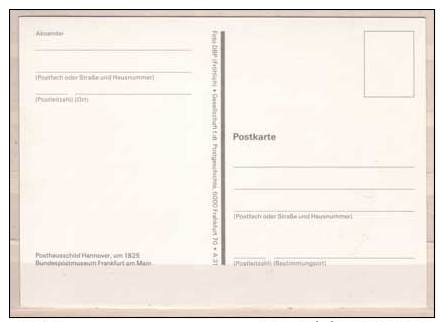 Posthausschild Hannover , Um 1825 , Bundespostmuseum Frankfurt Am Main - Post & Briefboten