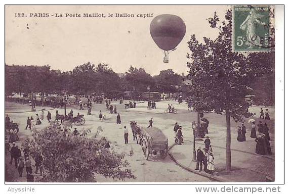 75 PARIS - La Porte Maillot - Le BALLON Captif - D8 Scan75 27 - Montgolfières