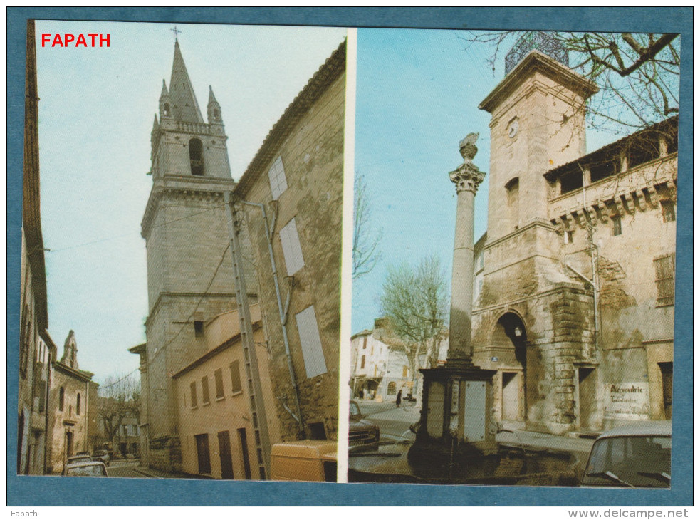 2 SCANS - 13 - PELISSANNE  - Non écrite - Multivues L´Église Saint-Maurice L´Horloge Et Le Beffroi - 10.5x15 - H.MOIROUD - Pelissanne