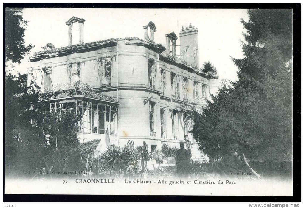 Cpa  Du 02 Craonnelle Le Château  Aile Gauche Et Cimetière Du Parc  ...  Craonne Laon  HDK3 - Craonne