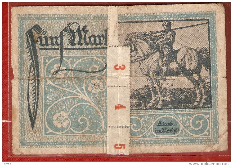 ALLEMAGNE 5 MARK   Février 1919 - Deutsche Golddiskontbank