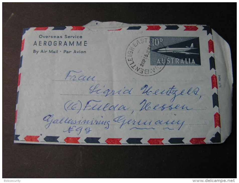 == Australia Aerogramme 1961 - Brieven En Documenten