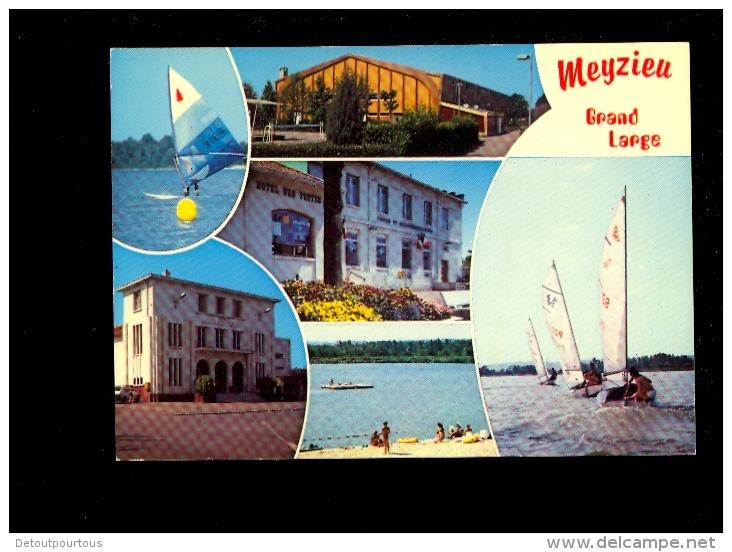 MEYZIEU Rhône 69 : Ville & Le Grand Large ( Hotel Des Postes PTT Poste Voilier Planche à Voile - Meyzieu