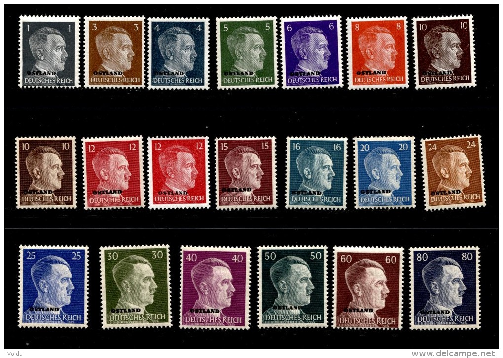 OSTLAND Mi 1-20 MNH OG - 1941-43 Occupation: Germany