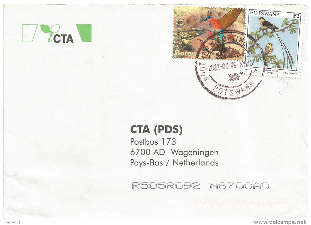 Botswana 2002 Gaberone Water Monitor Reptile Merops Bird Cover - Botswana (1966-...)