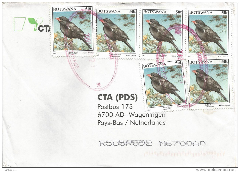 Botswana 2002 Bobonong Buffalo Weaver Bird 50t Cover - Botswana (1966-...)