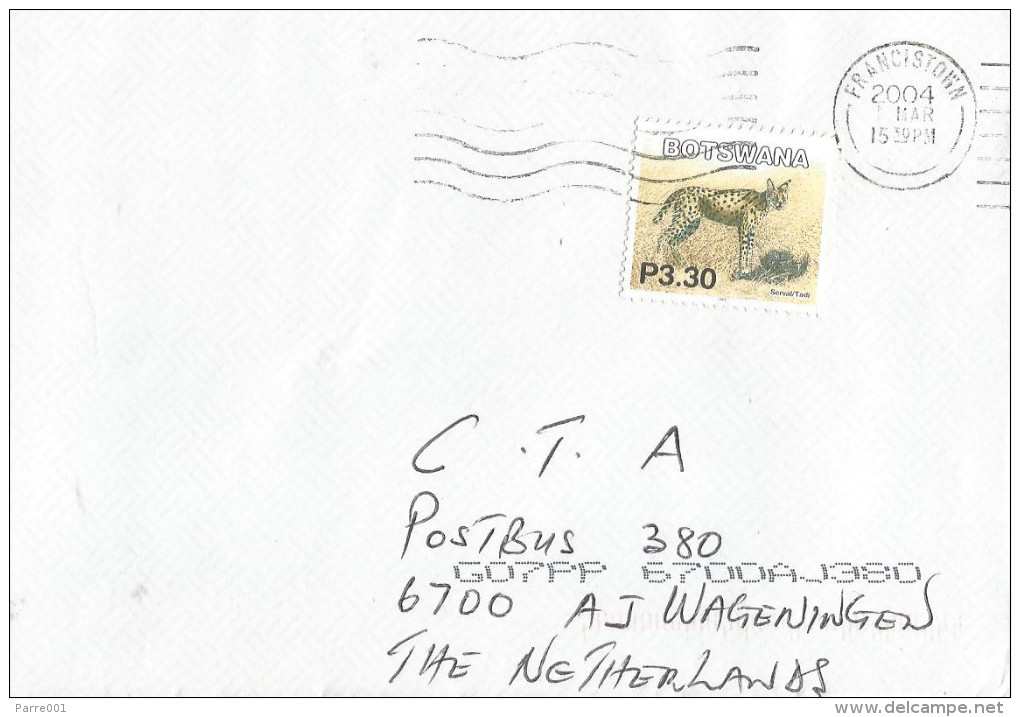 Botswana 2004 Francistown Serval Cat Cover - Botswana (1966-...)