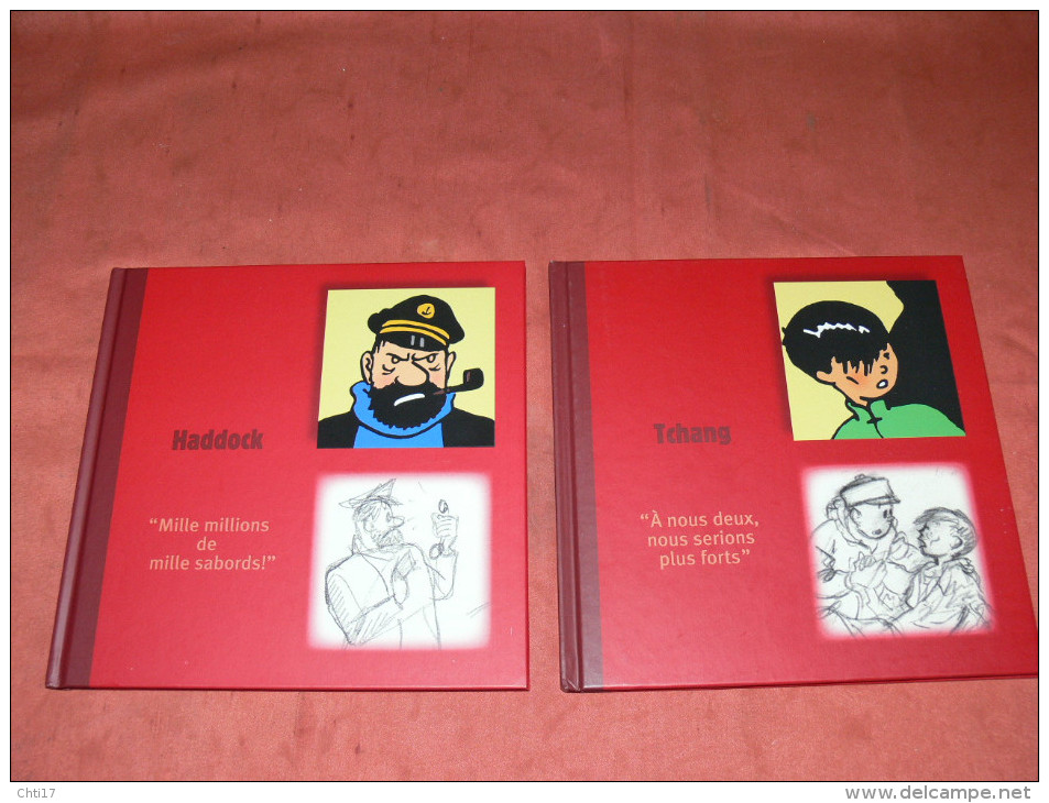 HERGE " TCHANG " ET" HADDOCK "  LOT DEUX ALBUMS EDITIONS MOULINSART - Hergé