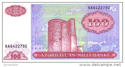 AZERBAIDJAN   100 Manat  Emission De 1993   Pick 18 B       ***** BILLET  NEUF ***** - Azerbaïjan