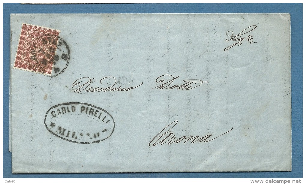 1875  MILANO STAZ.  SU CENT.2  - VENDITA PELLAMI CARLO PIRELLI  LETTERA CON ELENCO TIPI DI PEPPE E PREZZI - Sonstige & Ohne Zuordnung