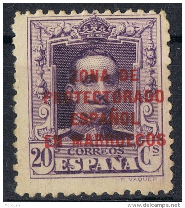 Sello 20 Cts Alfonso XIII, Marruecos Protectorado Español, Num 89 * - Spanish Morocco