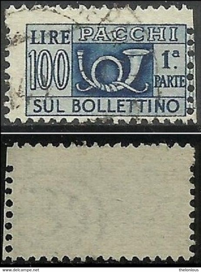 # 1946 Pacchi Postali 100 Lire Fil. Ruota 1 SA - Dent.13 1/4 - Postpaketten