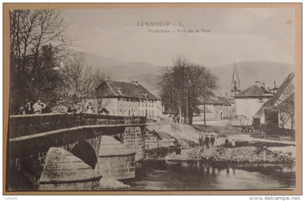 Cpa D68  - SENNHEIM I, E. - Thurbrucke - Pont De La Thur -1911. - Cernay