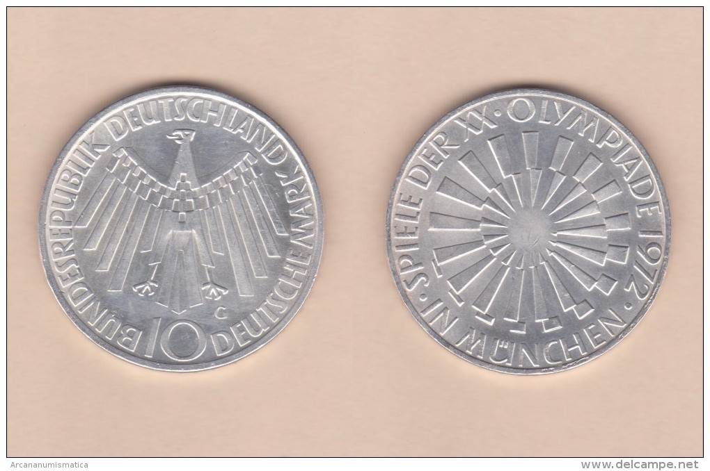 ALEMANIA (Republica Federal) 10 Marcos 1.972 G PLATA/SILVER SC/UNC  KM#134.1  DL-10.806 - Other & Unclassified