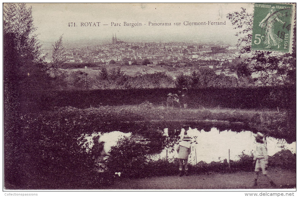 63 - PUY DE DÔME - Royat - Parc Bargoin. Panorama Sur Clermont Ferrand - Carte Animée - - Royat