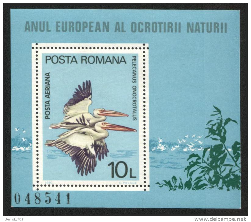 Rumänien / Romania - Mi-Nr Block 167 Postfrisch / MNH ** (n556) - Pelicans