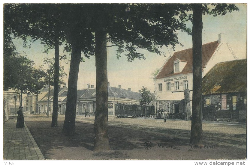 Merxem - Merksem :  TRAM - Ouden Bareel -  TRAM (  Geschreven Met Zegel 1908 ) - Autres & Non Classés