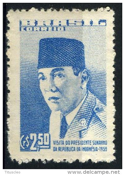 BRESIL 672**   2cr50 Bleu Visite Du Président Sukarno D'Indonésie - Ungebraucht