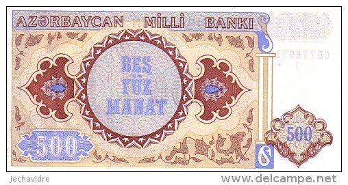 AZERBAÏDJAN   500 Manat  Emission De 1993   Pick 19 B        ***** BILLET  NEUF ***** - Azerbaïjan