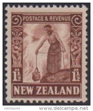 NEW ZEALAND 1935 PICTORIALS 1.1/2d  BROWN MAORI WOMAN MNH - Unused Stamps