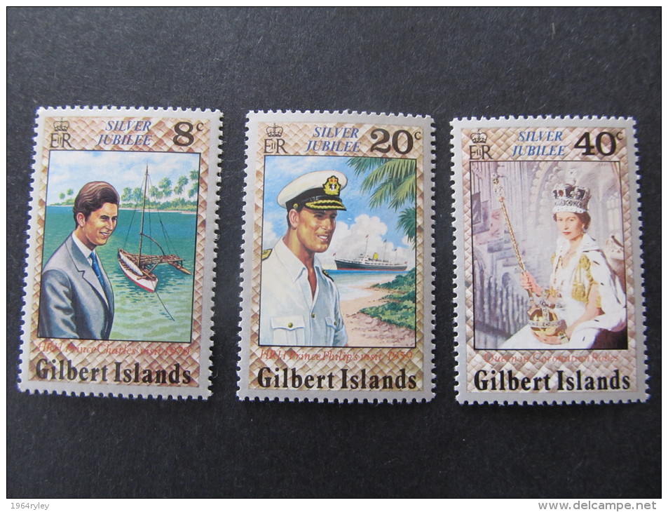 GILBERT ISLANDS -1977 Jubilee - Scott 293/295, Mi 288/290, YV 41/43, SG 48/50 - Isole Gilbert Ed Ellice (...-1979)