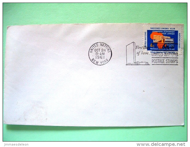 United Nations - New York 1961 FDC Cover - Addis Ababa Building And Map - Economic Comission For Africa - - Storia Postale