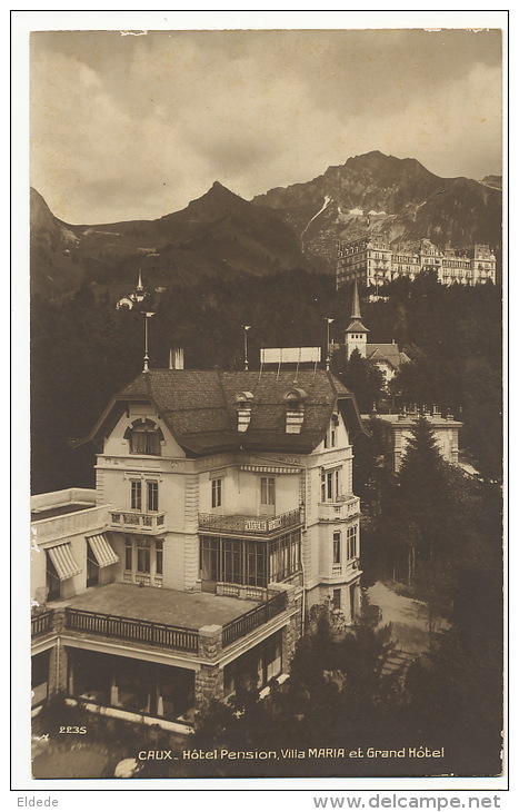 Caux Hotel Pension , Villa Maria Et Grand Hotel 2235 Edit Perrochet La Chaux De Fonds - La Chaux