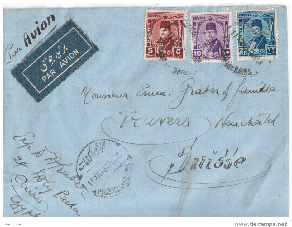 LETTRE DE 1946 AVEC 3 TIMBRES POUR LA SUISSE - Briefe U. Dokumente