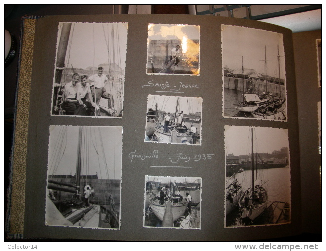 ALBUM DE PHOTOGRAPHIES + DE 280 SITUEES ET DATEES  COTE NORMANDE 1935