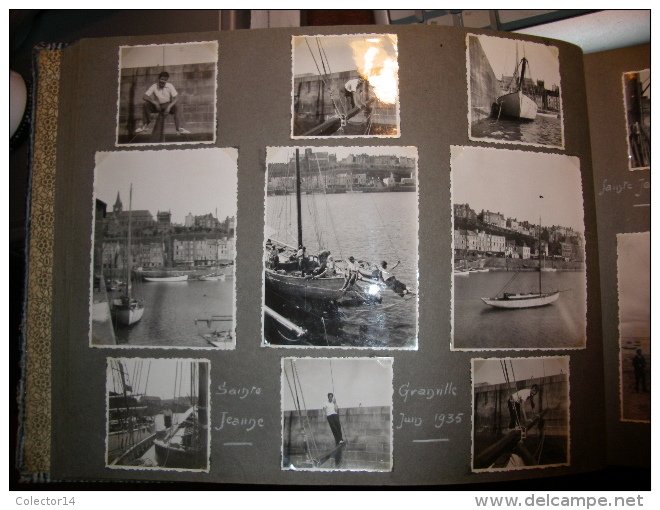 ALBUM DE PHOTOGRAPHIES + DE 280 SITUEES ET DATEES  COTE NORMANDE 1935