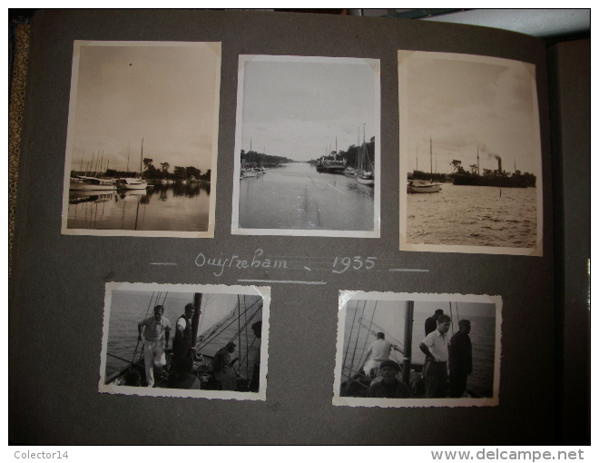 ALBUM DE PHOTOGRAPHIES + DE 280 SITUEES ET DATEES  COTE NORMANDE 1935