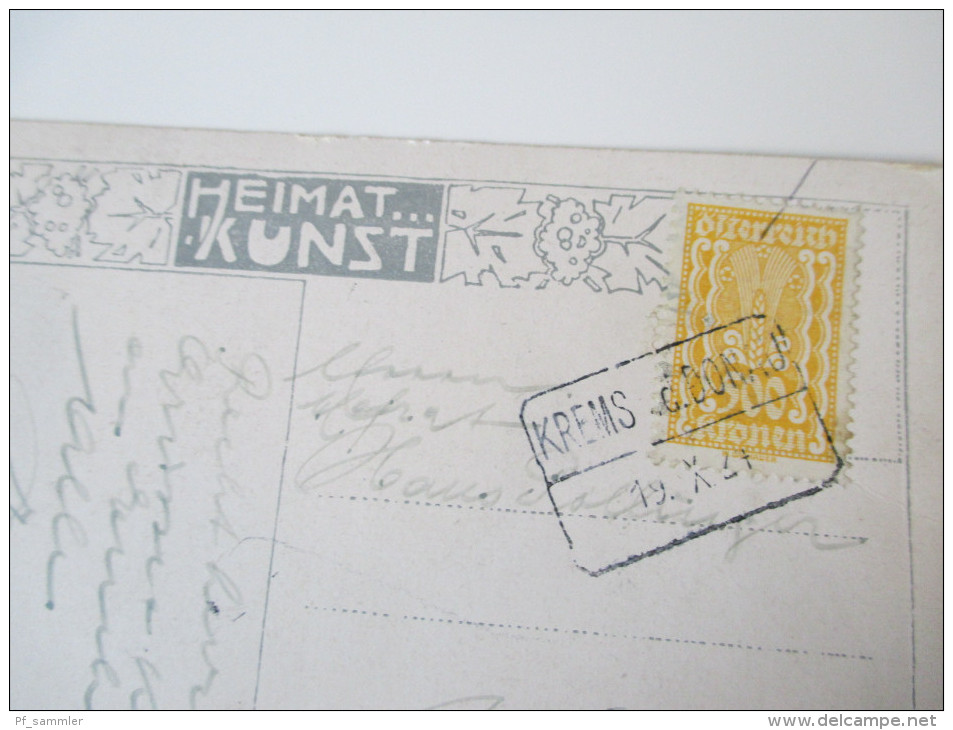 AK / Künstlerkarte 1924 Krems A.d.Donau Gottfried Hofmann Heimatkunst Kunstverlag Johann Saska - Krems An Der Donau