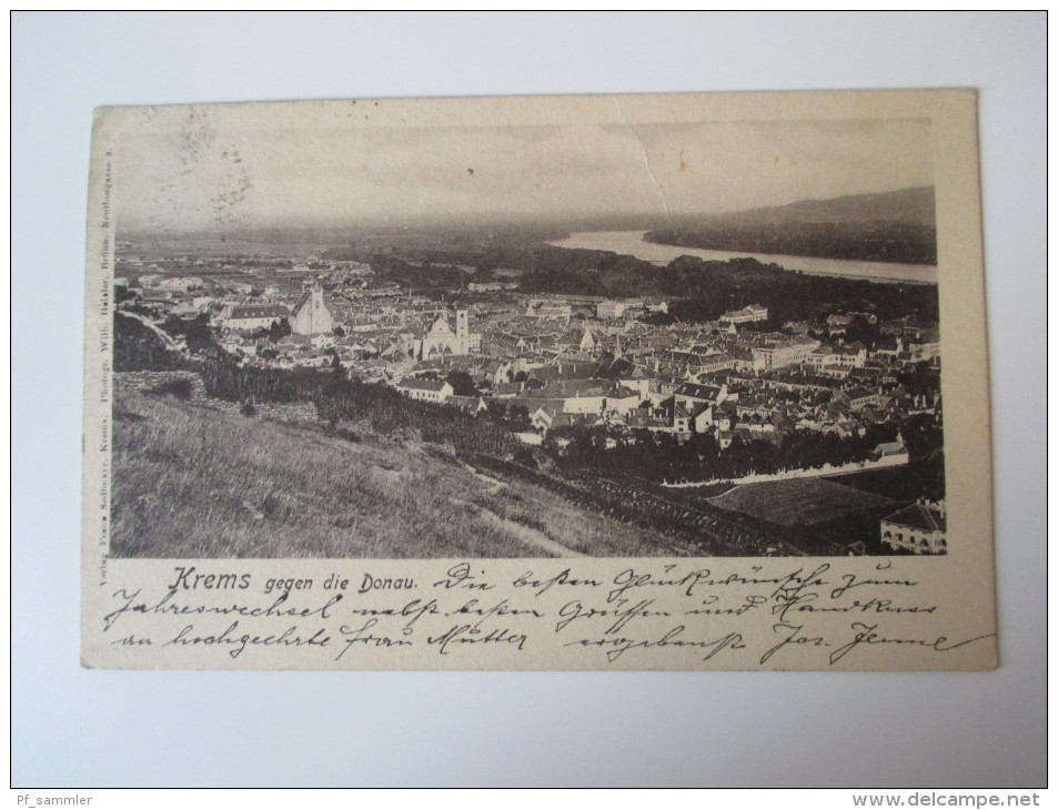 AK / Bildpostkarte 1898 (?) Krems Gegen Die Donau Verlag Franz Sedlmayer - Krems An Der Donau