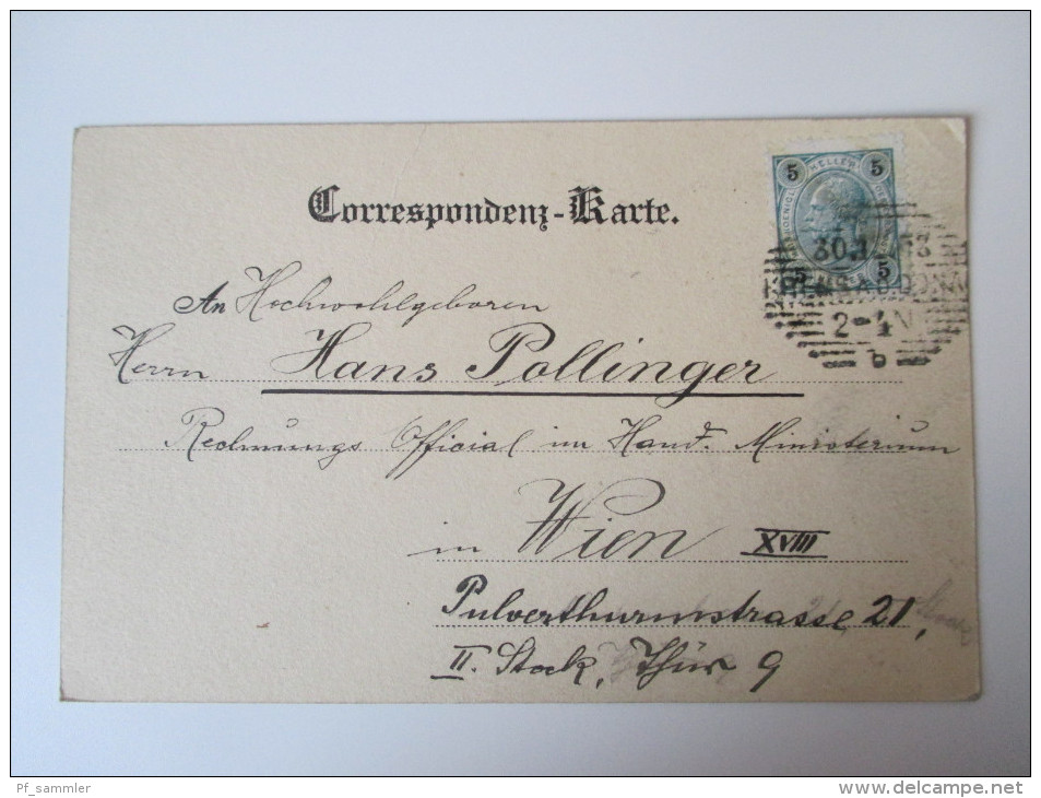 AK / Bildpostkarte 1898 (?) Krems Gegen Die Donau Verlag Franz Sedlmayer - Krems An Der Donau