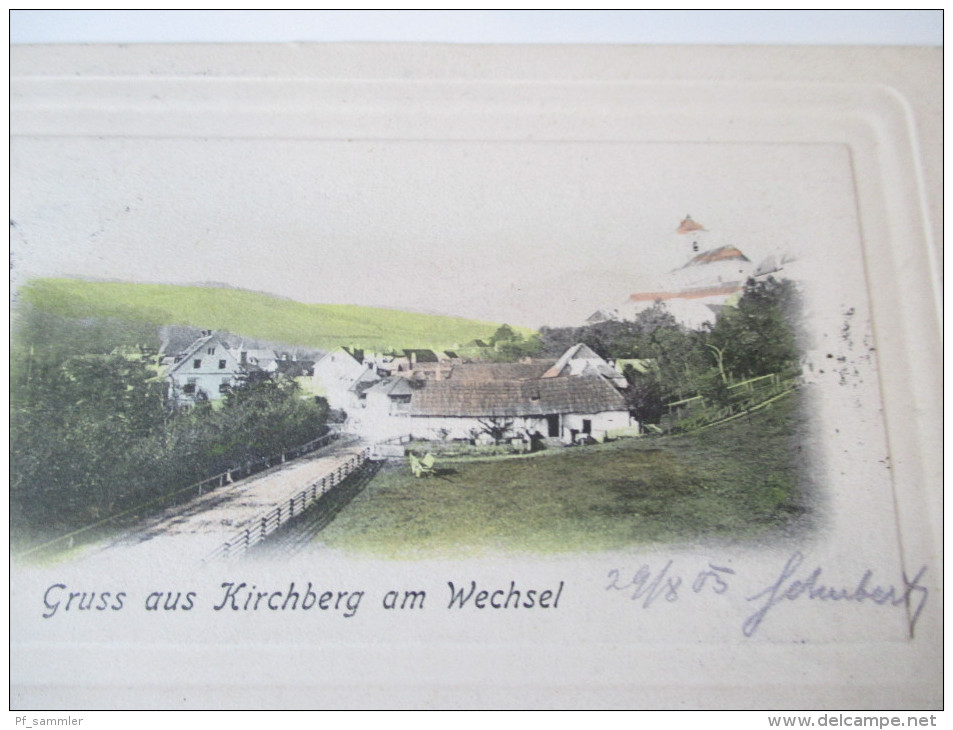 AK / Reliefkarte 1903 Gruss Aus Kirchberg Am Wechsel Ein Tolles Stück!! - Wechsel