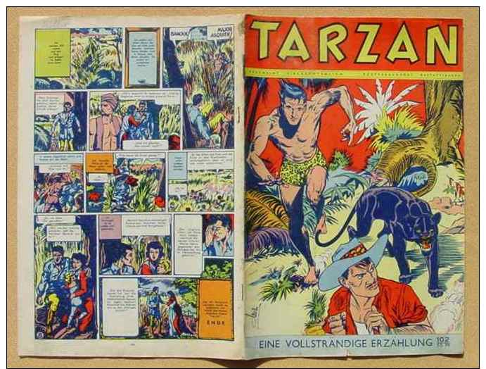 (1046397) "Tarzan" ORIGINAL-Heft Nr. 102, Pabel-Verlag, Rastatt, Um 1955, Siehe Bitte Bild # Comics - Other & Unclassified