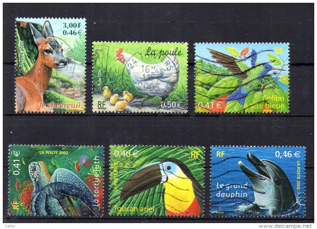 FRANCE  6 Timbres Oblitèrés / Used - Collections