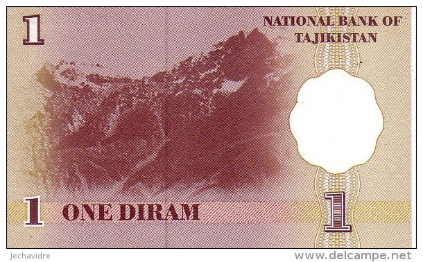 TADJIKISTAN   1 Diram  Daté De 1999    Pick 10 A       ***** BILLET NEUF ***** - Tajikistan