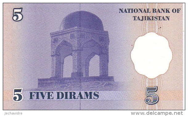 TADJIKISTAN   5 Dirams  Daté De 1999    Pick 11 A       ***** BILLET NEUF ***** - Tajikistan