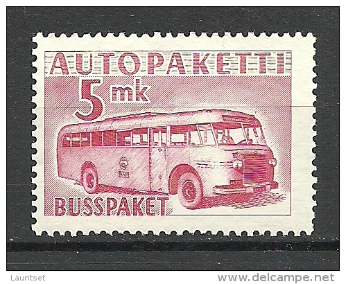 FINLAND FINNLAND Finlande Suomi 1952 Autopaketti Autobus 5 MK * - Colis Par Autobus