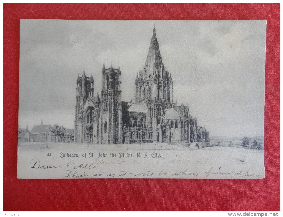 Rotograph--> New York City > Manhattan  Cathedral Of St John The Divine  1905 Cancel   Ref 1237 - Manhattan