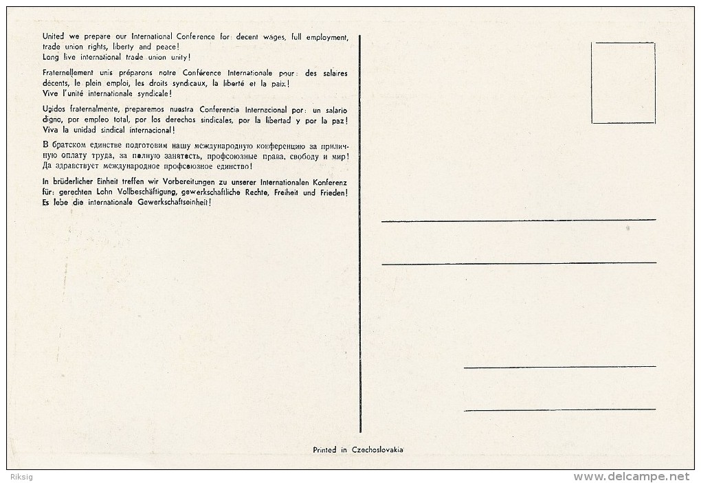 IInd. International Conference Of Leather-Shoe - Fur And Leather Products Workers.  1954 Warsaw  Poland # 03199 - Gewerkschaften