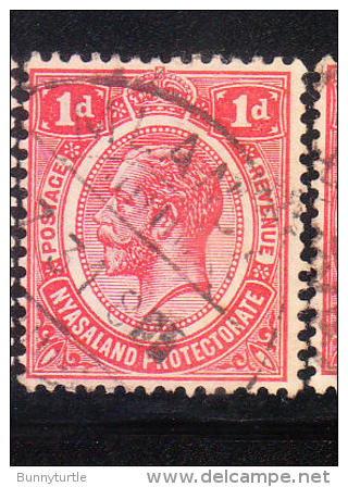 Nyasaland Protectorate 1913-19 King George V 1p Used - Nyassaland (1907-1953)